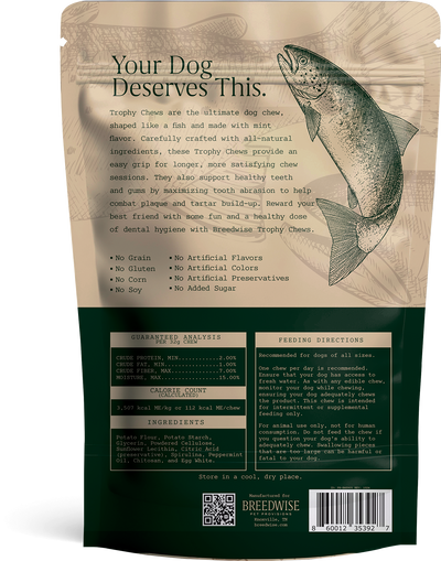 Trophy Chews™ Fish-Shaped Dental Treats Dog Treat Breedwise Pet Provisions