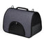 Dual Color Collapsible Pet Carrier Black Pet Carriers Dogline