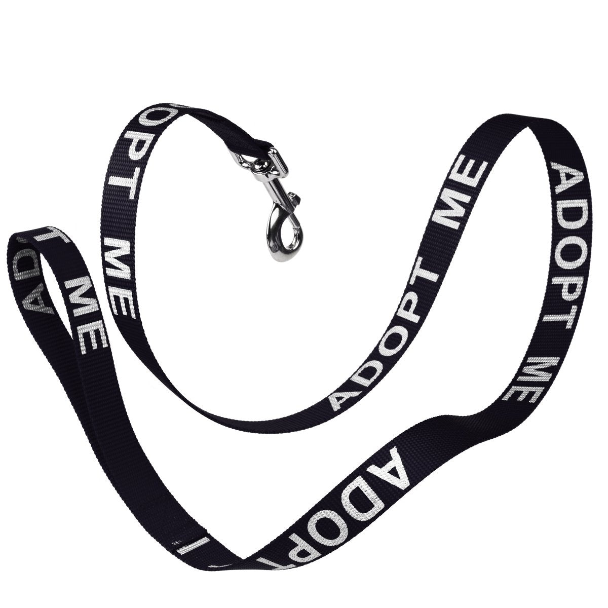 Reflective Nylon Dog Leash Black ADOPT ME Dog Leashes Dogline