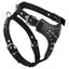 Leather + Nylon Spiked Dog Harness Black Dog Harnesses Dogline