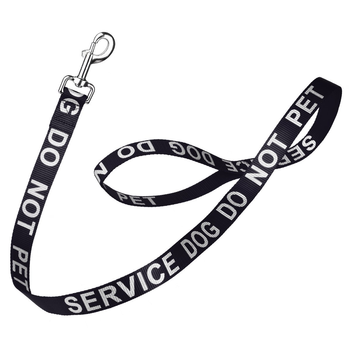 Reflective Nylon Dog Leash Black SERVICE DOG DO NOT PET Dog Leashes Dogline