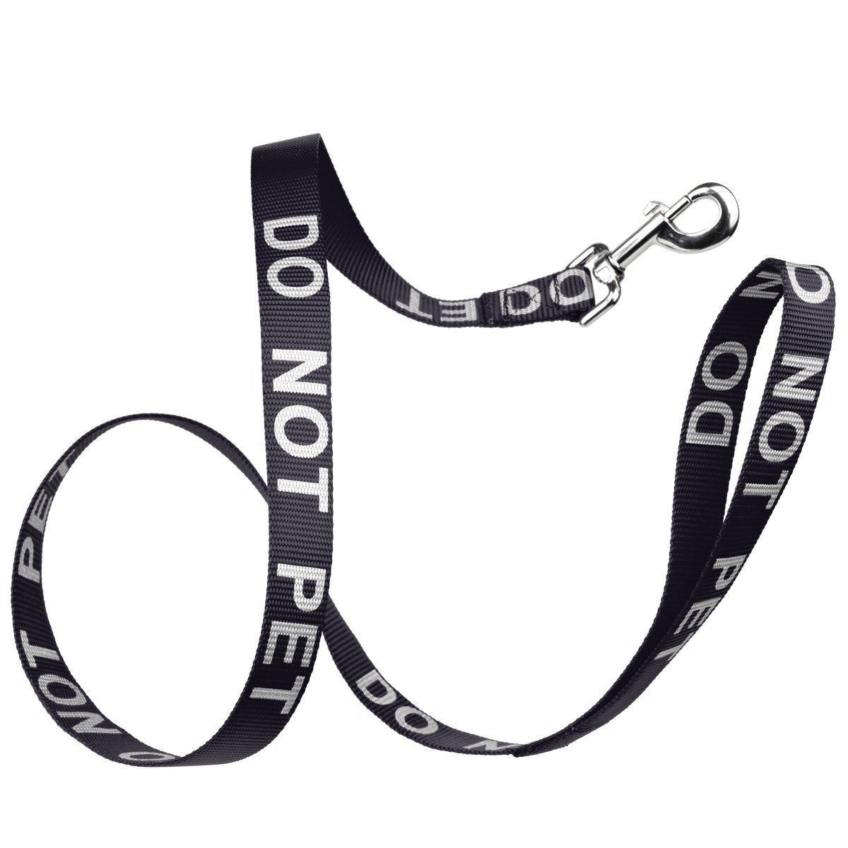 Reflective Nylon Dog Leash Black DO NOT PET Dog Leashes Dogline