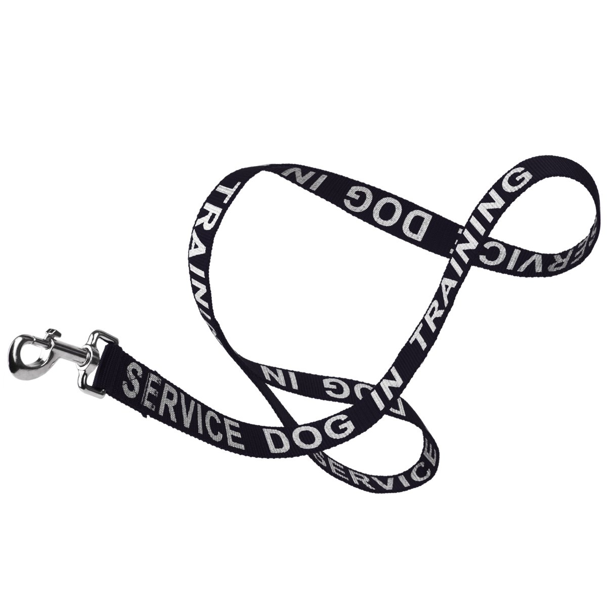Reflective Nylon Dog Leash Black SERVICE DOG IN TRAINING Dog Leashes Dogline