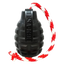 USA-K9 Magnum Grenade Durable Rubber Chew Toy, Treat Dispenser, Reward Toy, Tug Toy, and Retrieving Toy - Black Magnum Rubber Dog Toys SodaPup/True Dogs, LLC