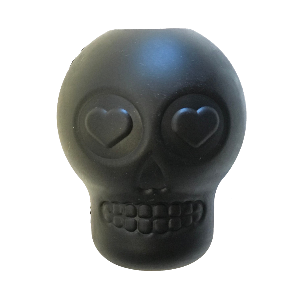 Magnum Sugar Skull Dog Chew Toy & Treat Dispenser - USA Made | SodaPup LARGE BLACK SKULL Rubber Dog Toys SodaPup/True Dogs, LLC