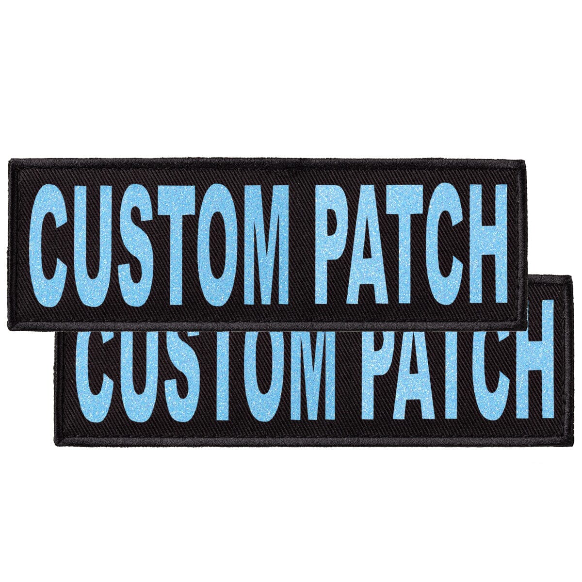 Personalized Removable Patches (Set of 2) Blue Glitter Dog Harnesses Dogline
