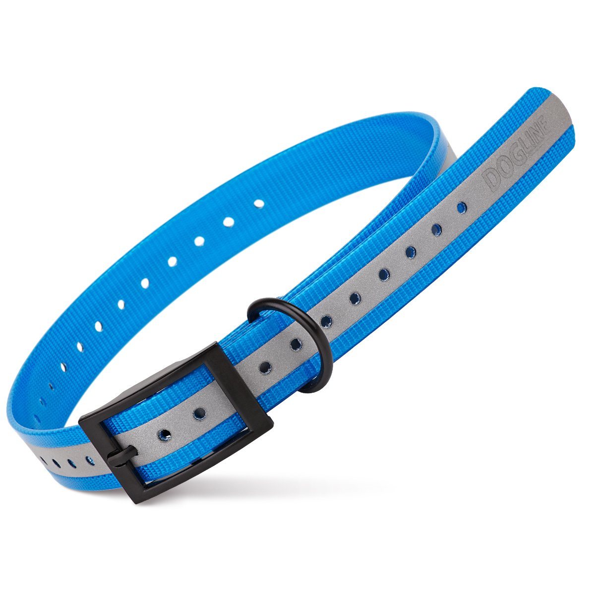 Biothane E-Collar Replacement Reflective Strap Blue 11”-26” Dog Collar Dogline