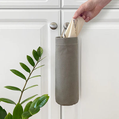 Boba & Vespa Cat Litter Bag Holder in Natural Cotton Canvas The Kind Pet