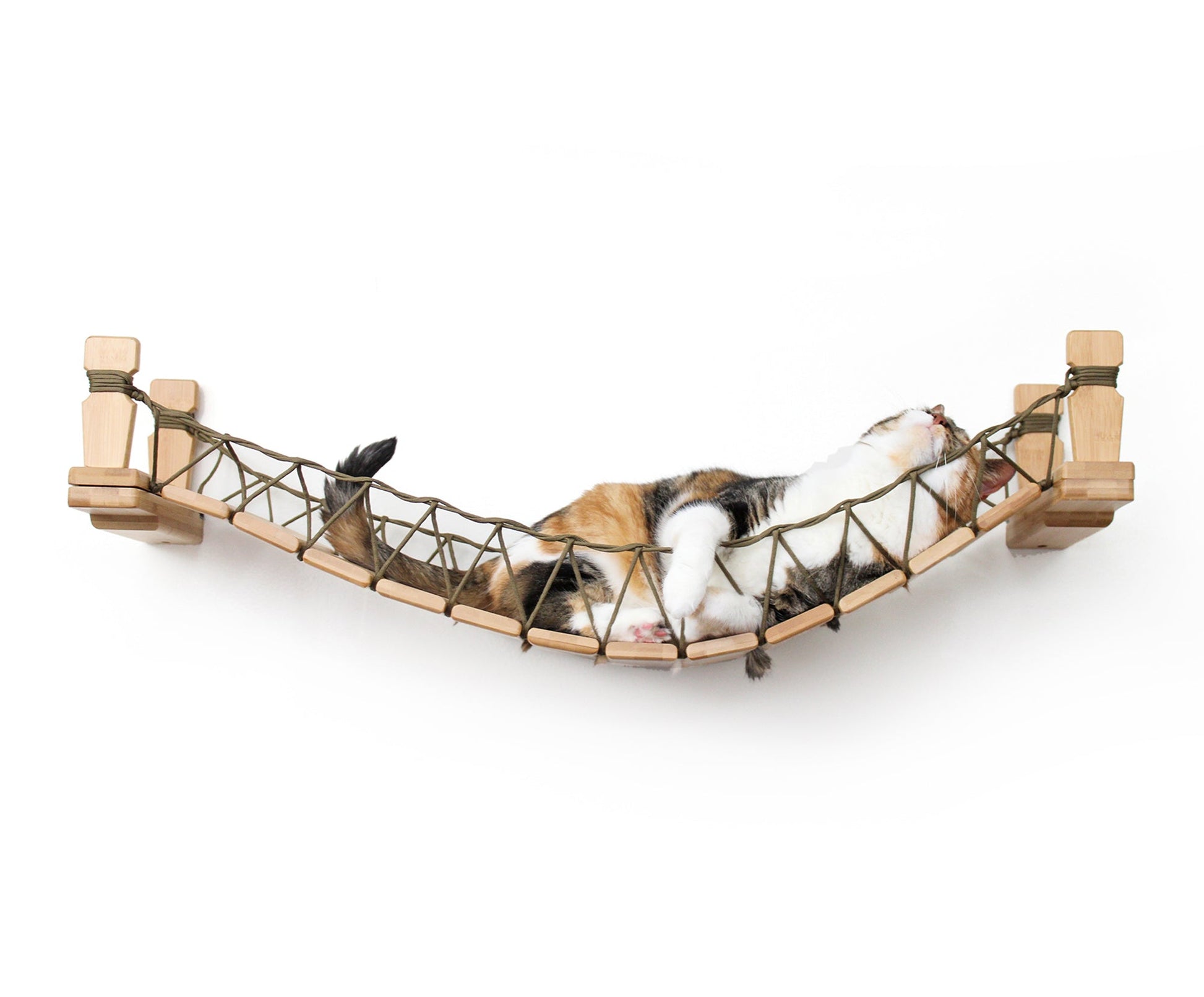 Cat Bridge for Wall Natural Bamboo 34" Cat Bridge Catastrophic Creations