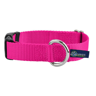 5/8″ and 1″ Hot Pink Nylon Dog Collar Dog Collar 2 Hounds Design