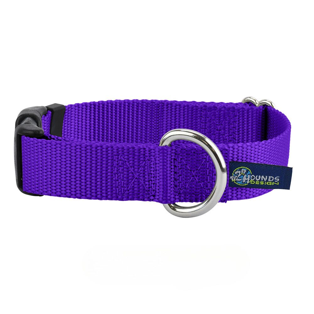 5/8″ and 1″ Purple Nylon Dog Collar 2 Hounds Design