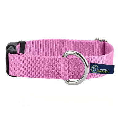5/8″ and 1″ Rose Pink Nylon Dog Collar Dog Collar 2 Hounds Design