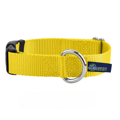 5/8″ and 1″ Yellow Nylon Dog Collar 2 Hounds Design