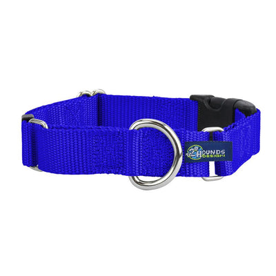 5/8″ and 1″ Royal Blue Nylon Buckle Martingale Dog Collar Martingale Dog Collar 2 Hounds Design