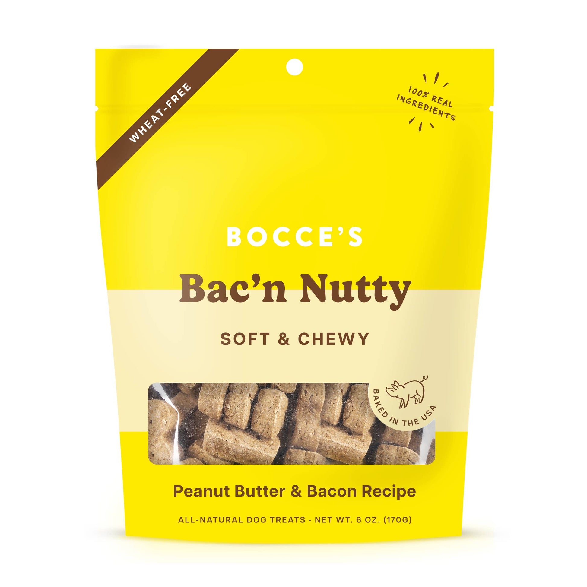 Bocce's Bakery Bac'N Nutty Soft & Chewy Dog Treats 6oz Soft & Chewy Antelope Pets