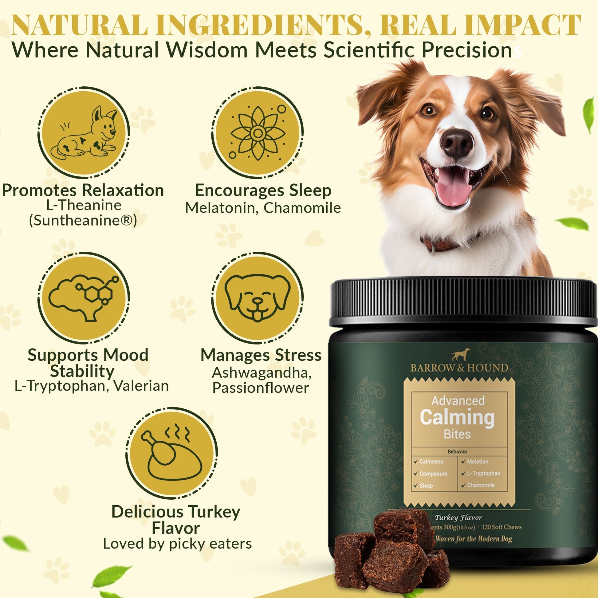 Calming Bites for Dogs – Stress & Anxiety Relief Supplements Barrow & Hound
