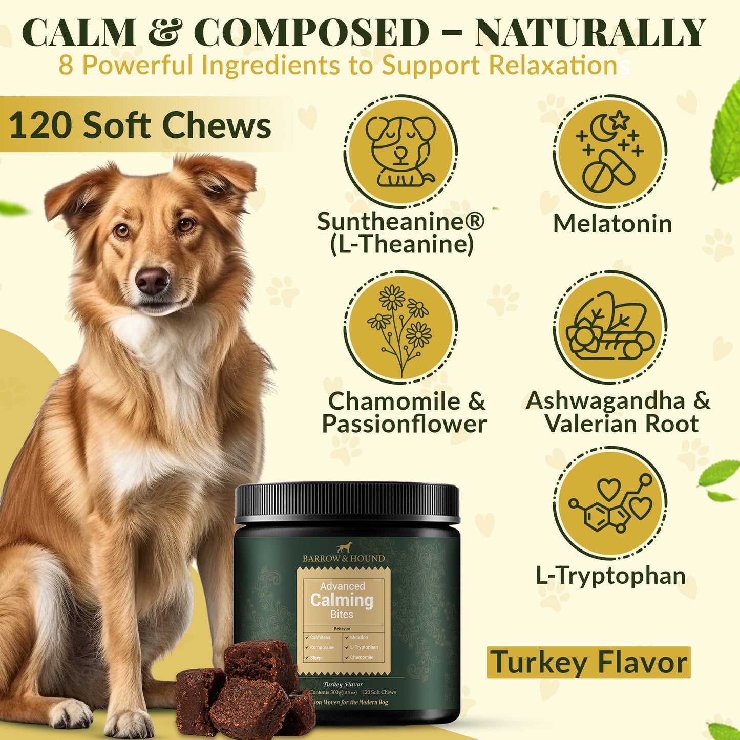 Calming Bites for Dogs – Stress & Anxiety Relief Supplements Barrow & Hound