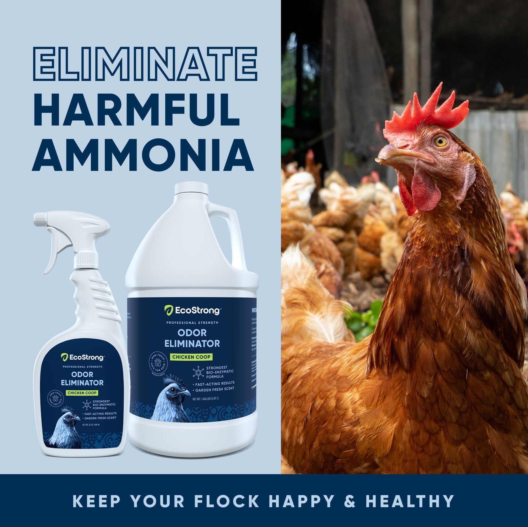 Chicken Coop Odor Eliminator Pet & Animal > Chicken Coop Odor EcoStrong