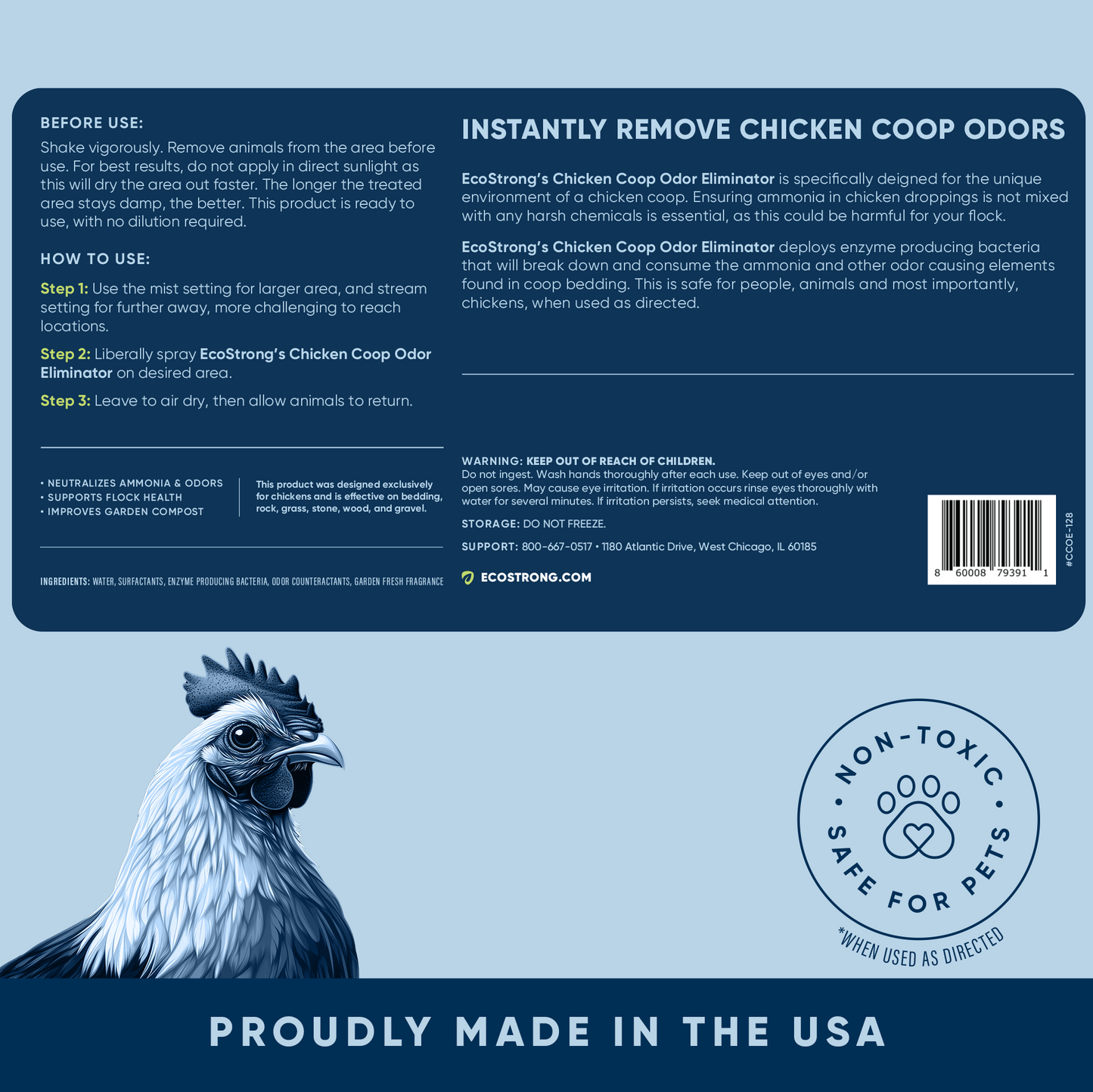 Chicken Coop Odor Eliminator Pet & Animal > Chicken Coop Odor EcoStrong