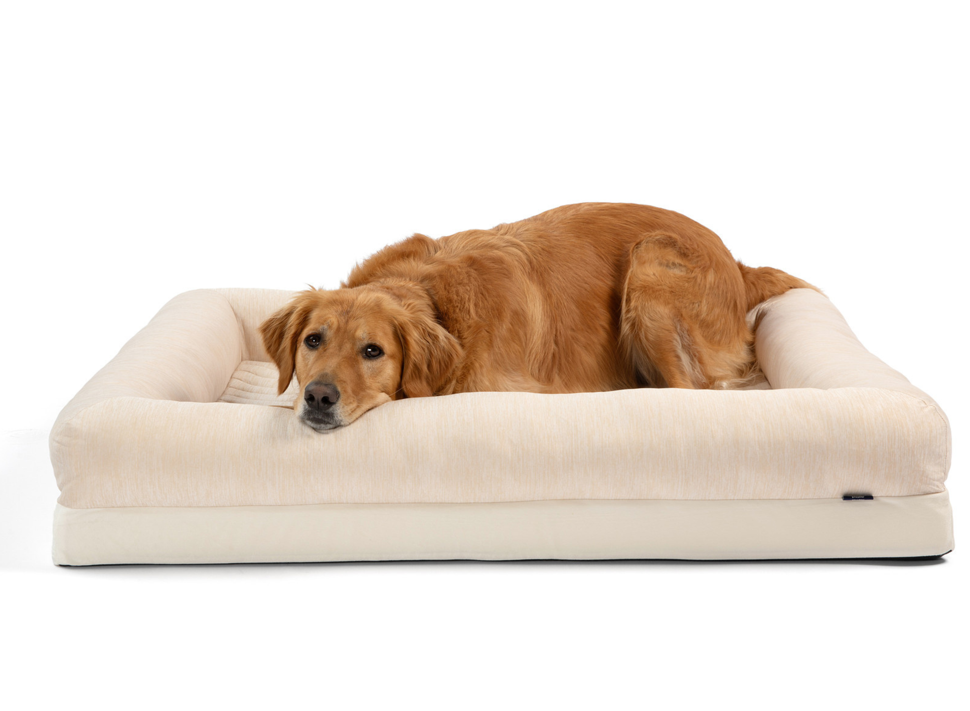 PupChill™ Cooling 4-Bolster Dog Bed - Arctic Sand Dog Beds Paw.com