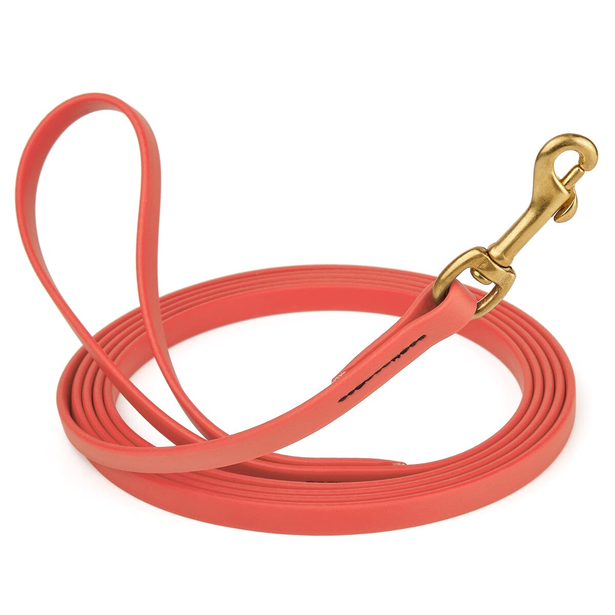 Viper Biothane Long Line 33 ft Lead with Brass Hardware Coral 1 2" Dog Leashes Dogline