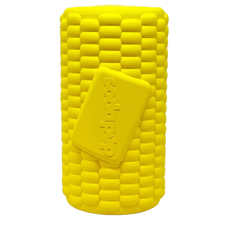 Corn on the Cob eDispenser Durable Rubber Treat Dispenser Rubber Dog Toys SodaPup/True Dogs, LLC