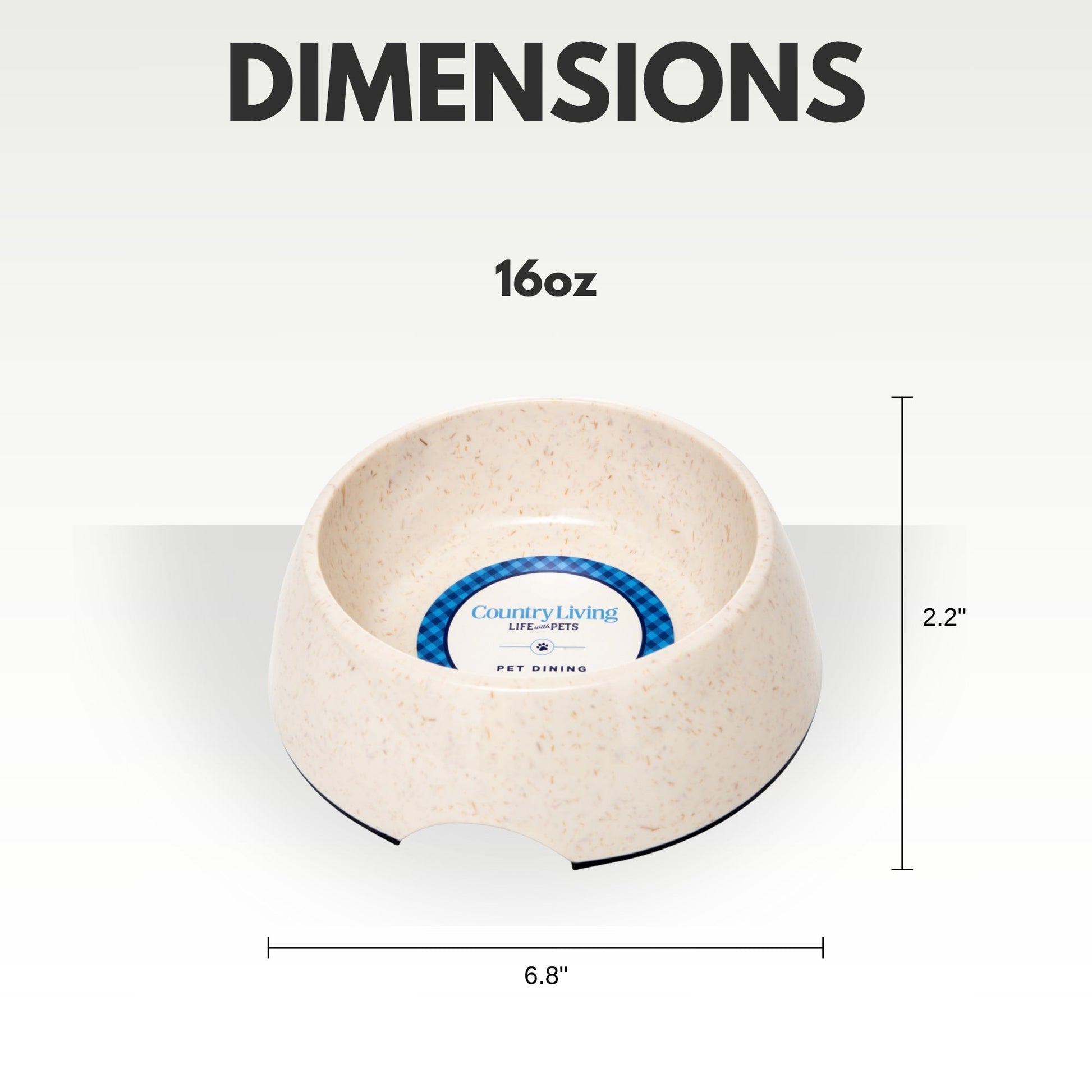 Country Living Set of 2 Natural Fiber Dog Bowls – White Swan Bamboo Bowls American Pet Supplies