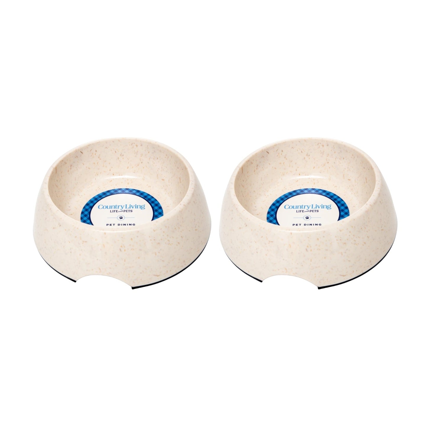 Country Living Set of 2 Natural Fiber Dog Bowls – White Swan X-Large (64oz) Bamboo Bowls American Pet Supplies