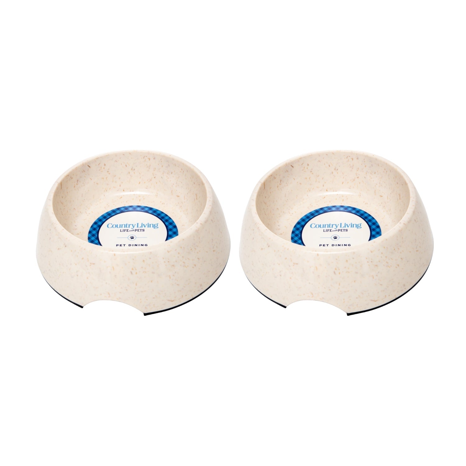 Country Living Set of 2 Natural Fiber Dog Bowls – White Swan X-Large (64oz) Bamboo Bowls American Pet Supplies