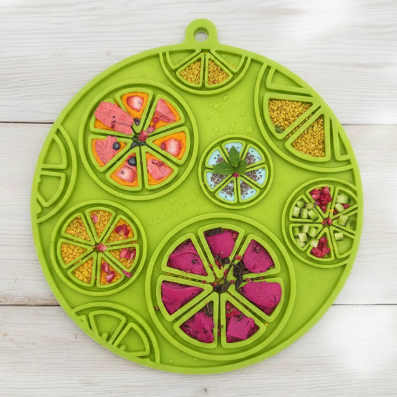 Citrus Design eMat - Enrichment Lick Mat For Dogs and Cats - with Suction Cups | USA Made EMAT SodaPup/True Dogs, LLC