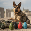 Grenade Shaped eDispenser Durable Dog Chew Toy & Treat Dispenser - Red & Blue Rubber Dog Toys SodaPup/True Dogs, LLC