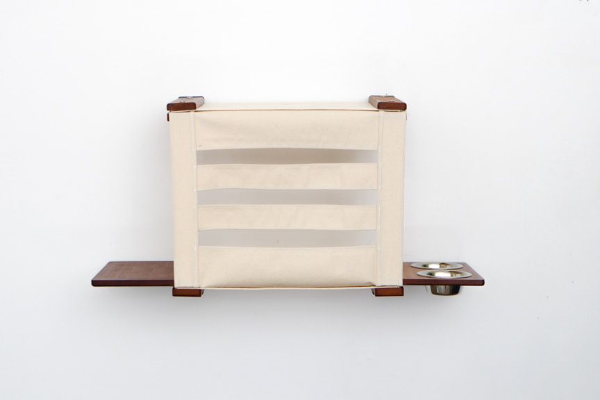 Deluxe Cat Cubby Bed English Chestnut Bamboo Slotted Feeder Catastrophic Creations