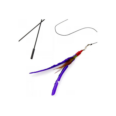 Da Bird 2 Piece Pull Apart Rod & Bird - Handmade/USA - Go Cat Cat Toys Elite Pet Distributors