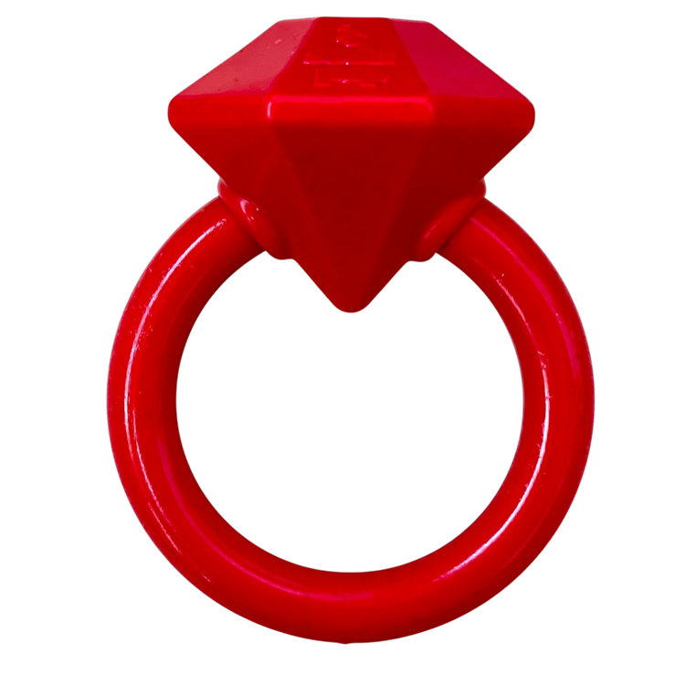Diamond Ring Durable Teething Ring Diamond Ring Nylon Teething Ring - Red Nylon Dog Toys SodaPup/True Dogs, LLC