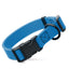 Dogline Biothane Waterproof Dog Collar with Quick Release Buckle Cerulean Blue Dog Collar Dogline