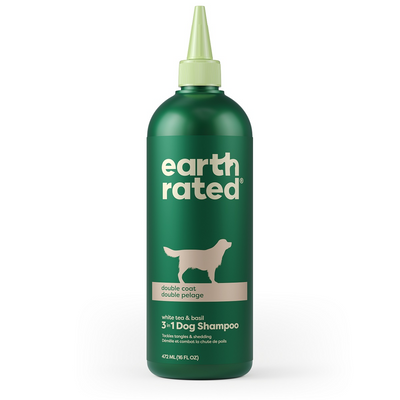 Earth Rated 3 in 1 Dog Shampoo Double Coat 16oz Dog Grooming Earth Rated