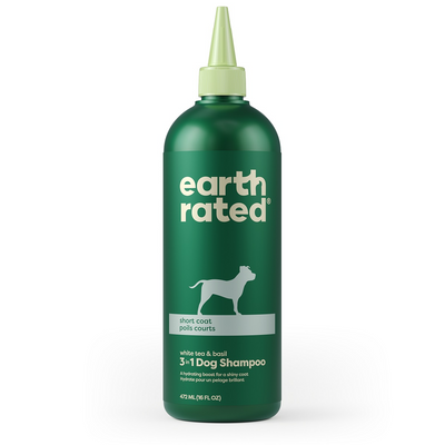 Earth Rated 3 in 1 Dog Shampoo Short Coat 16oz Dog Grooming Earth Rated