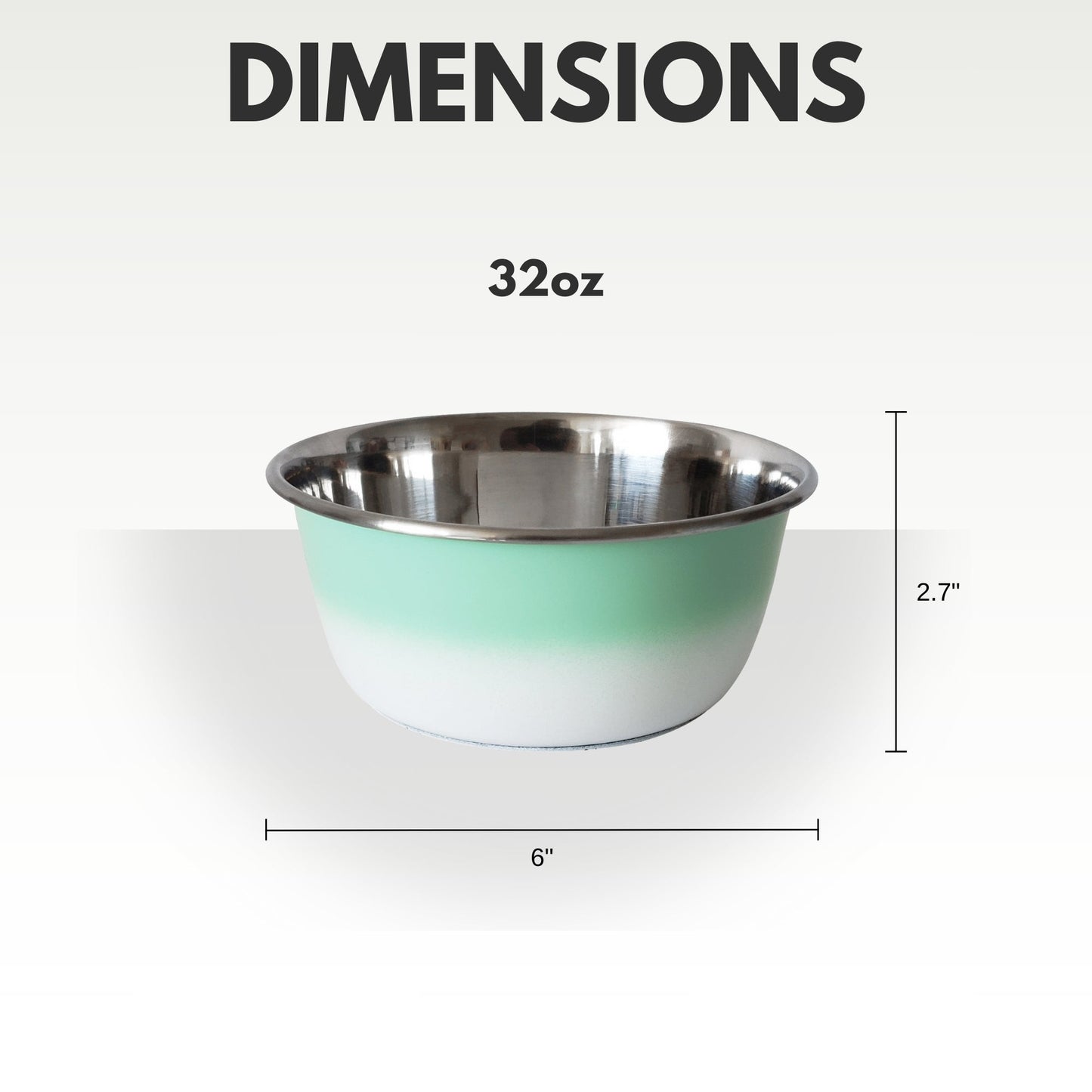 Deep Dog Bowl – Stainless Steel Bowl, Ideal for Small, Medium & Large Dogs – Mint Green Deep Bowls American Pet Supplies