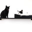 The Cat Nest Bed Onyx Bamboo Cream Plush 34" Solid Shelf Cat shelves/bed Catastrophic Creations