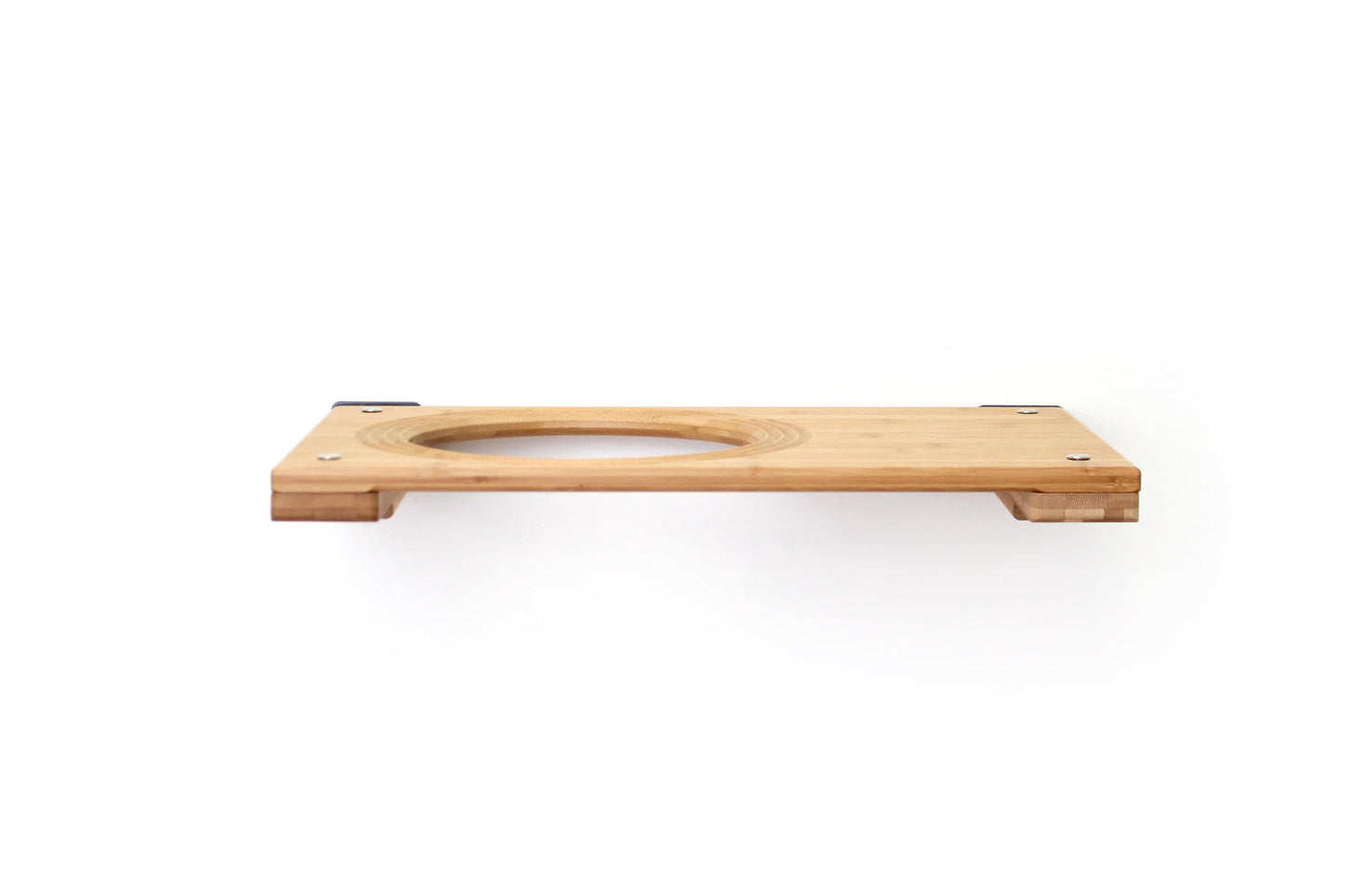 Wall Mounted Cat Shelf Natural Bamboo 18" Escape Hatch Cat shelves/bed Catastrophic Creations