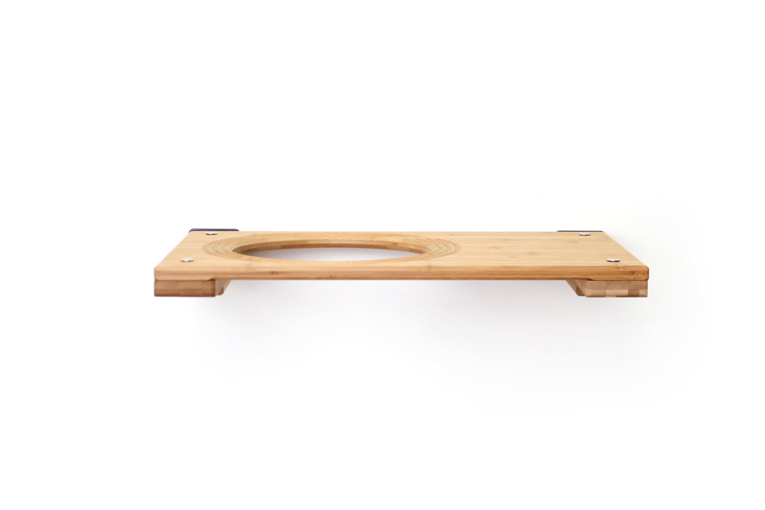 Wall Mounted Cat Shelf Natural Bamboo 18" Escape Hatch Cat shelves/bed Catastrophic Creations