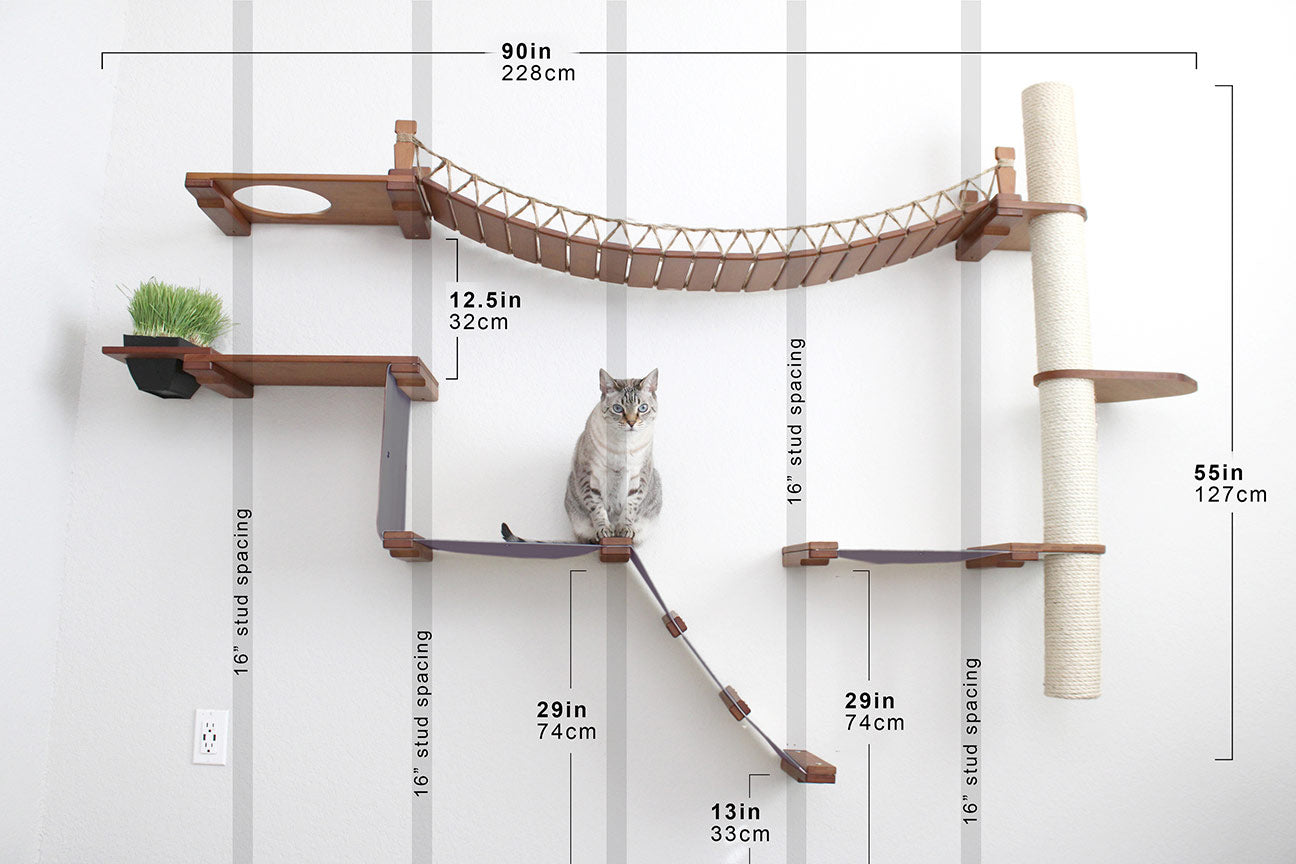The Expedition - Cat Jungle Gym Wall System Cat Condo Catastrophic Creations