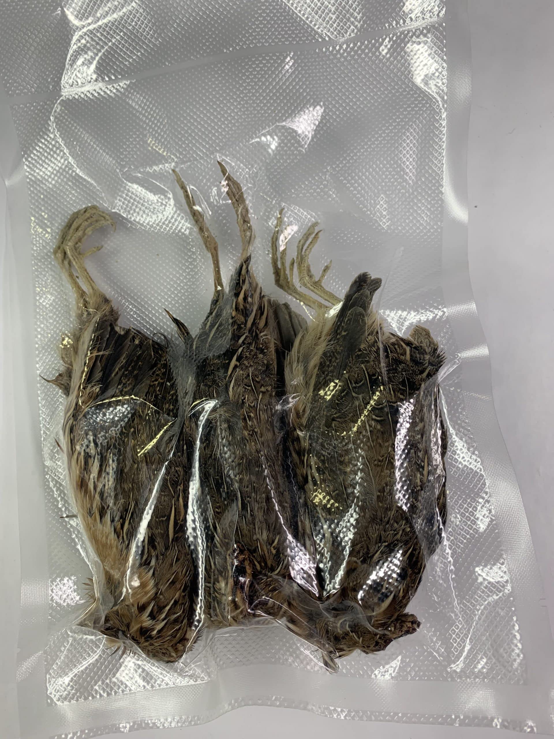 Quail Whole Pray dehydrated for Bird Dog Training or Falconry Quailz.com by Undique LLC