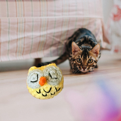 Yolk the owl | lightweight cat toy cat toy Chunkles