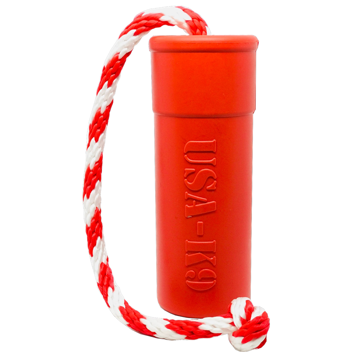 USA-K9 Firecracker Durable Rubber Floating Training Dummy - Large - Red Rubber Dog Toys SodaPup/True Dogs, LLC