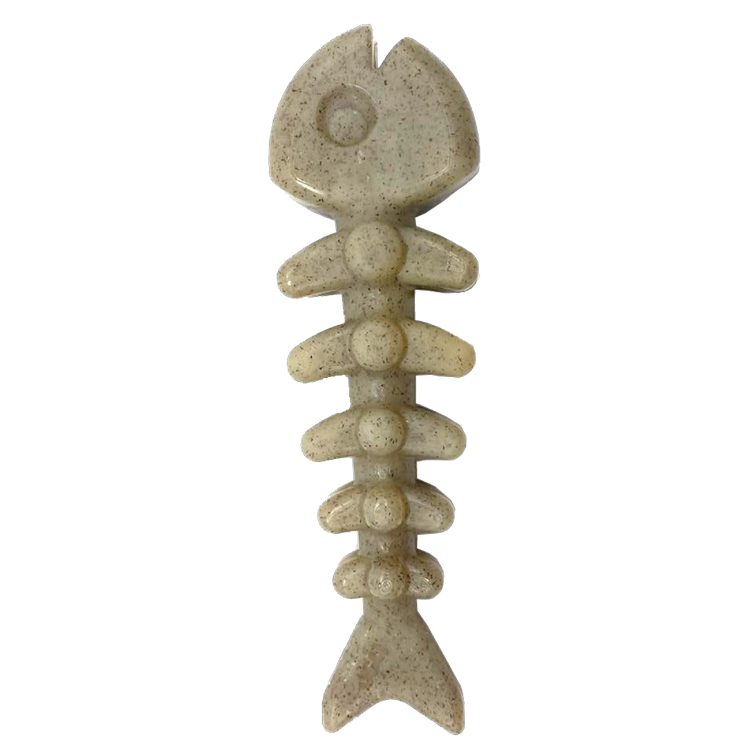 Fish Bone Nylon Dog Toy for Aggressive Chewers | USA Made | SodaPup Fish Bone Nylon Chew Toy - Brown Nylon Dog Toys SodaPup/True Dogs, LLC