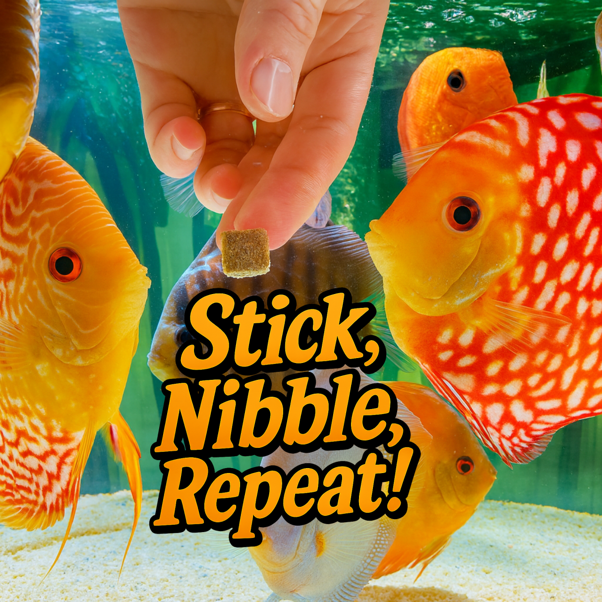 Freeze-Dried Blackworms Power Boost – Natural, Color Boost, Spirulina Cubes Fish Food Super Cichlids