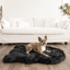 PupRug by Paw.com® Faux Fur Orthopedic Dog Bed - Curve Midnight Black Medium (40" L x 25" W) Dog Beds Paw.com