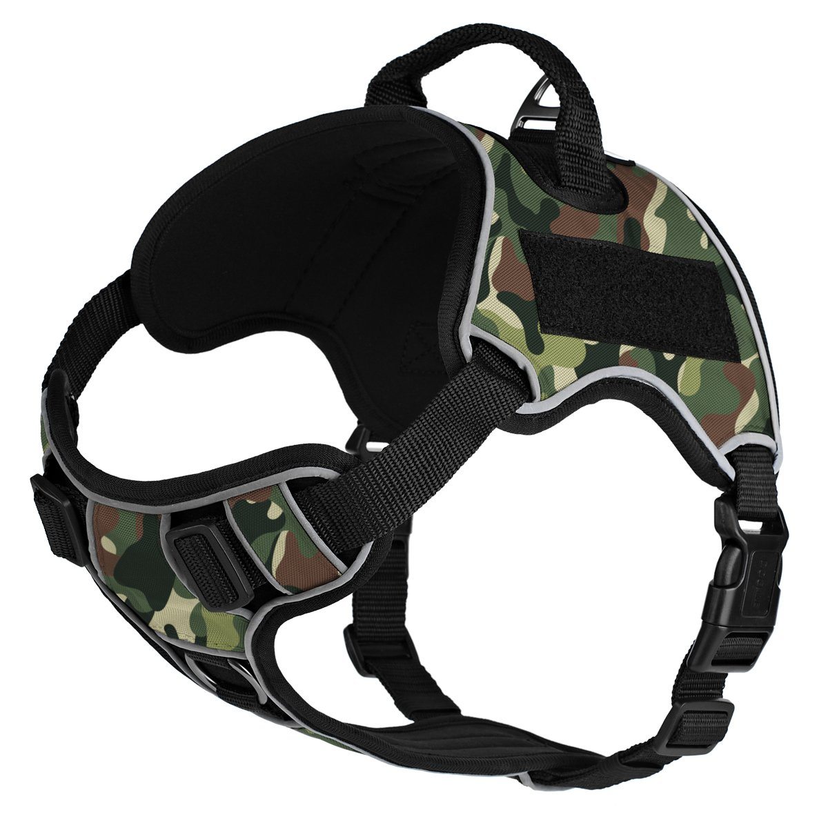 Dogline Quest Multi-Purpose No Pull Dog Harness Green Camo Dog Harnesses Dogline