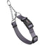 Biothane Adjustable Martingale Collar with Quick Release Buckle Battleship Gray Dog Collars Dogline
